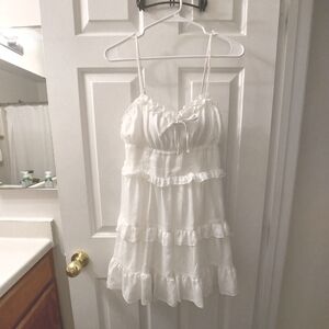 Women's Sleeveless Tiered Chiffon Fit & Flare Skater Dress